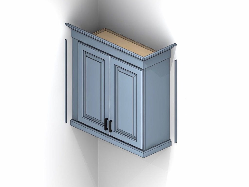 scribe molding on upper cabinets